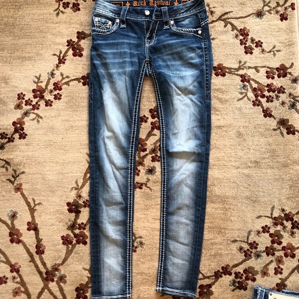 Rock Revival Jeans Barby Ankle Skinny sz 24 Bling